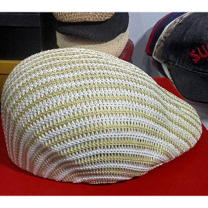 Papas Cap Striped Golden White