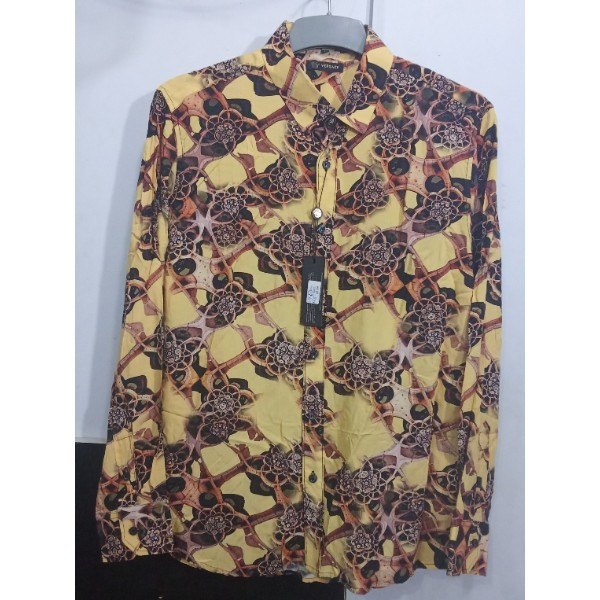 Versace Floral Long Sleeve Button Down