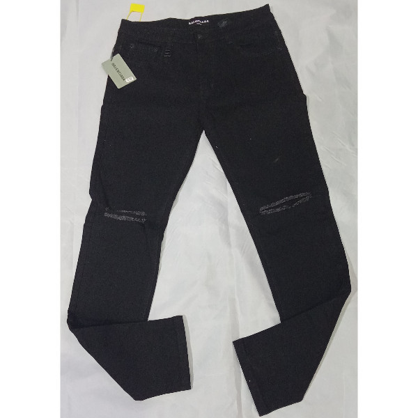 Ripped Balenciaga Jeans Black