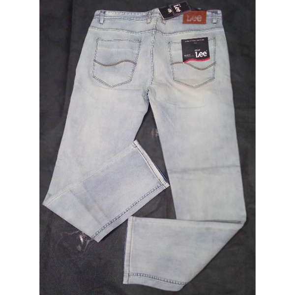 Mens Faded Skinny Blue Jeans