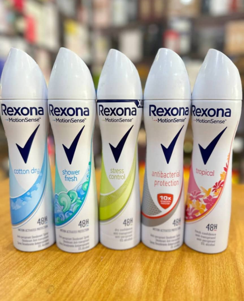 Rexona Motion Sense..Cotton Dry,Shower Fresh,Stress Control, Antibacterial Protection And Tropical