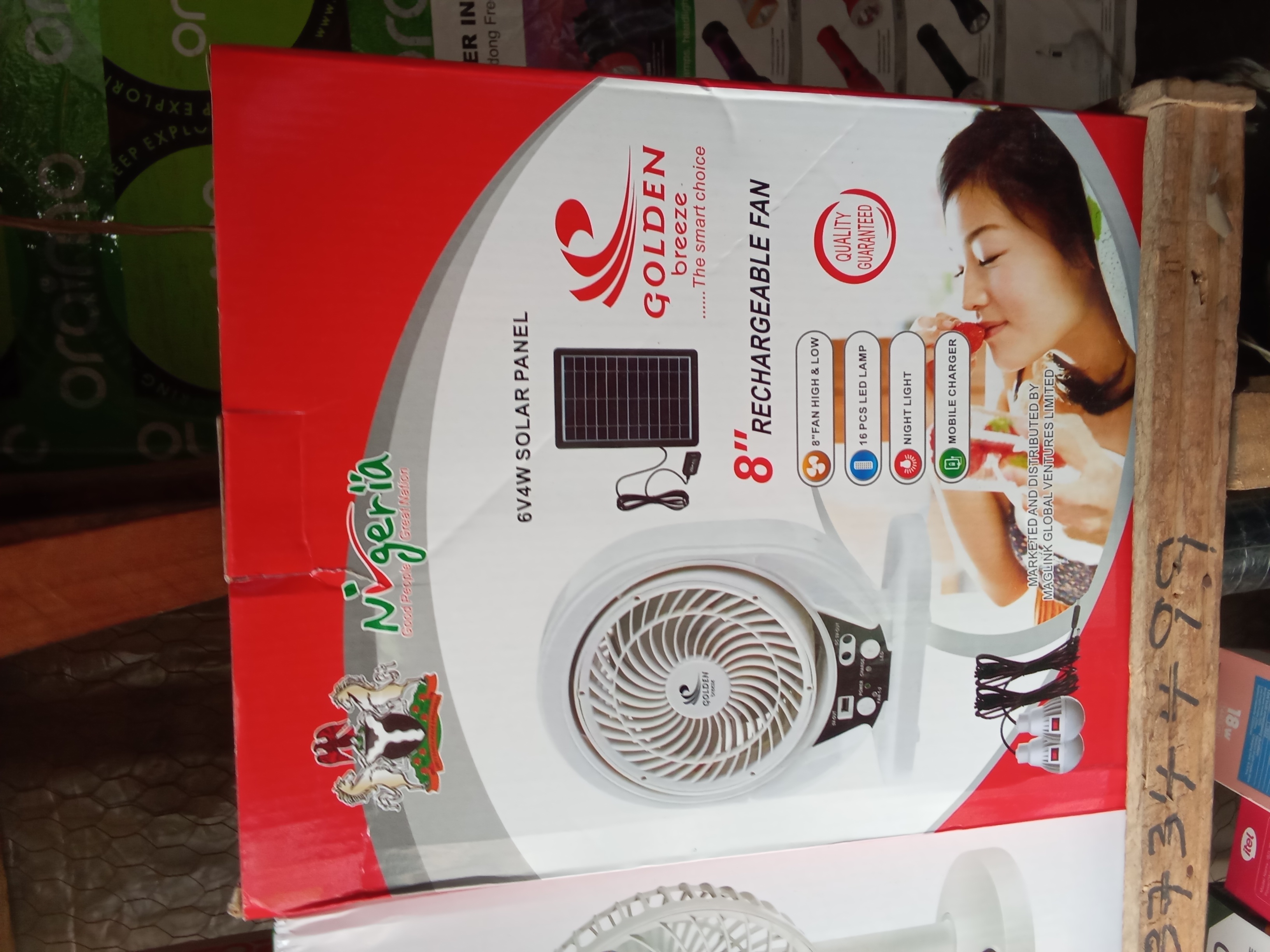 Solar Rechargeable Fan Desktop Fan