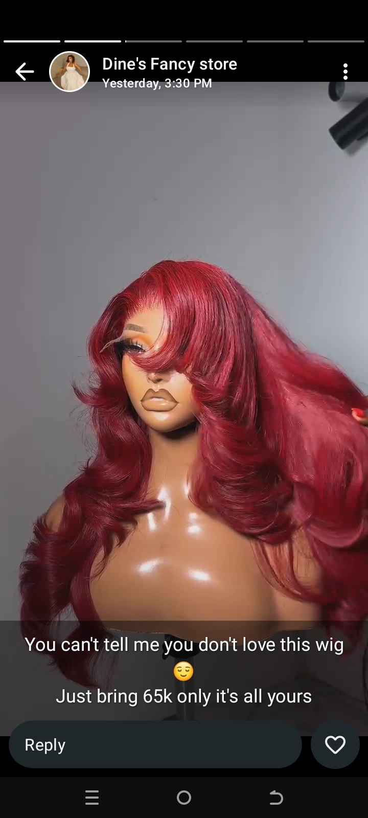 Red Designed Wig