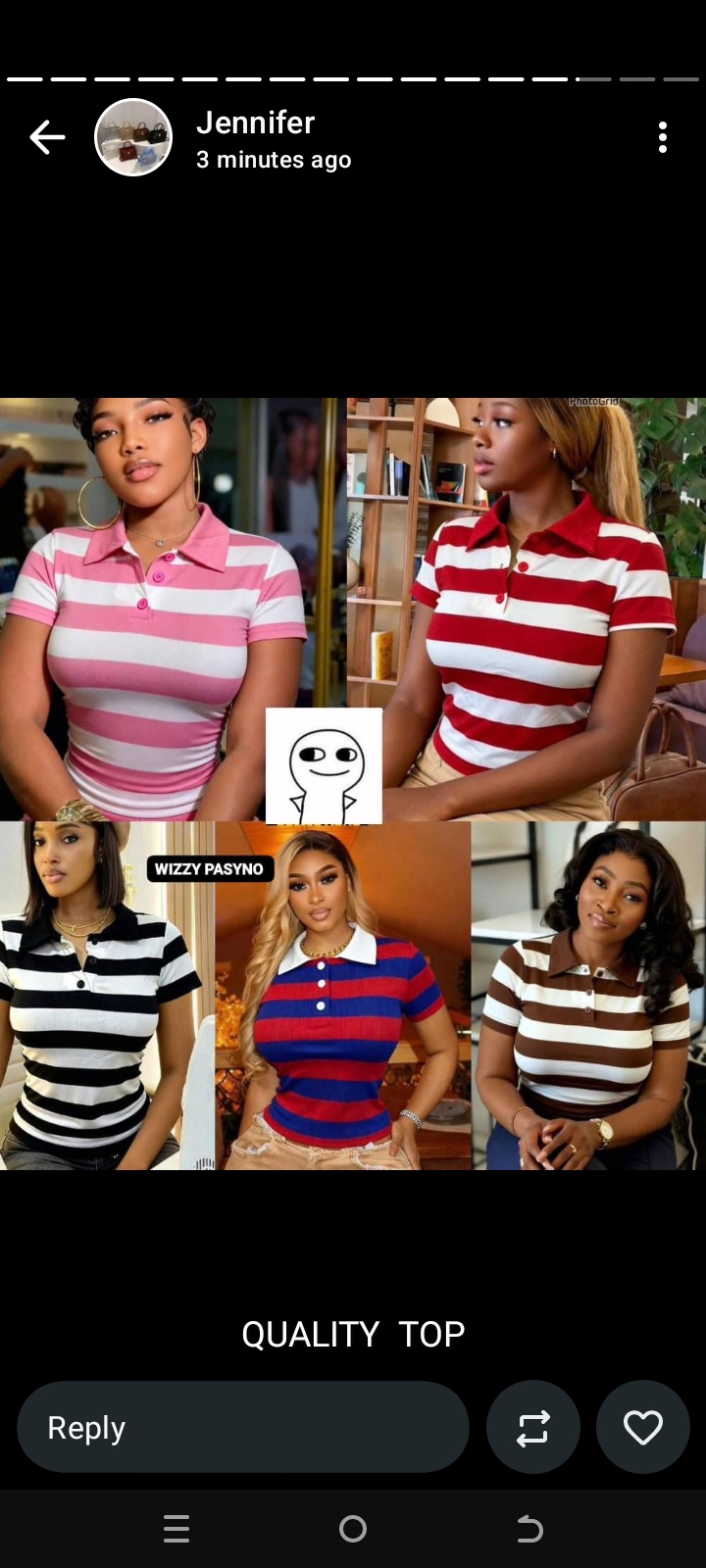 Two Colour Strip T Shirt
