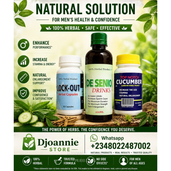 De Senior Men Drink+Nock Out Herbal Capsule+Topnotch Cucumber Cream for Penis Enlargement